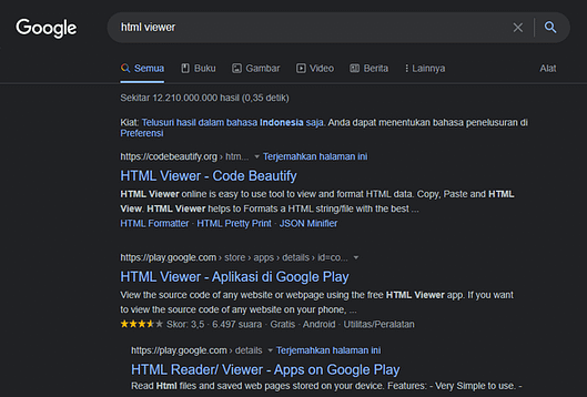 search html viewer